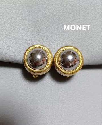 a22 MONET 골드 실버 디자인 귀찌 레어