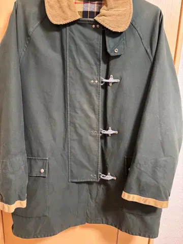 다크 그린 더플 코트 파이어맨 자켓