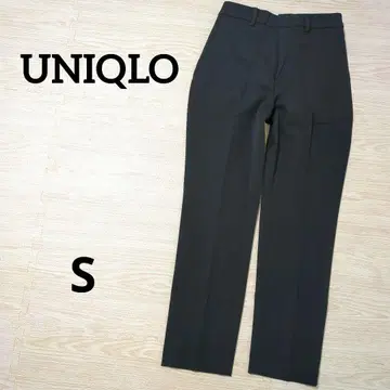 UNIQLO S 블랙 슬랙스 센터 프레스 팬츠 여성용