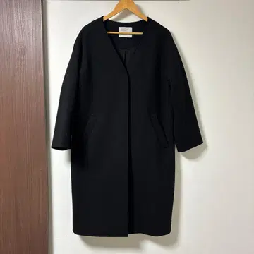 BAYFLOW 롱 코트 노카라 블랙 M