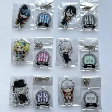 흑집사 아크릴 스탠드 아크릴 키링 6종