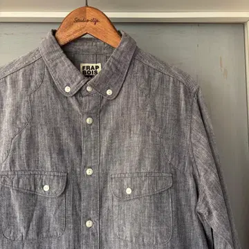 FRAPBOIS half (플라보아) 긴팔 셔츠 차콜 그레이 사이즈 2