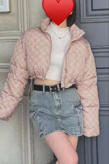 컨디션 최상 앙비 ENVYM 모노그램 자켓 아우터 총 로고 충전솜