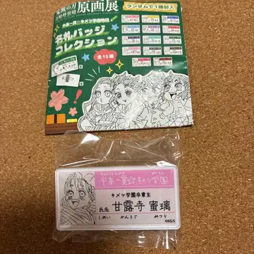 귀멸의 칼날 원화전 키메츠 학원 명찰 배지 컬렉션 칸로지 미츠리