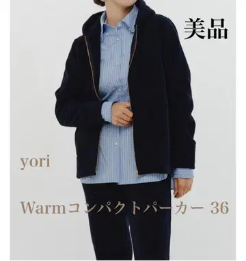 yori Warm 컴팩트 후드티 36 네이비