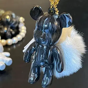 베어 아트 블랙 키링 플로우 베어