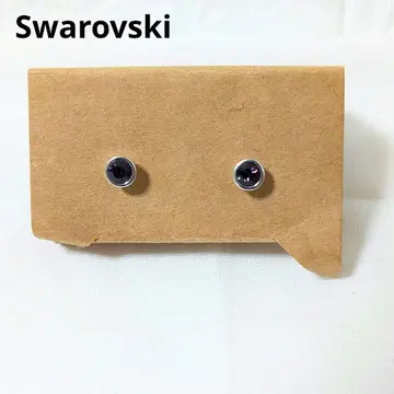 심플 스와로브스키 귀걸이 큐빅 퍼플 싱글 볼 귀걸이