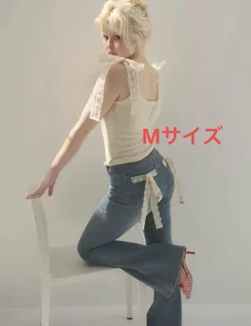 ANDMARY Lacey ribbon denim