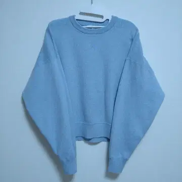 [ 새상품급 ] UNIQLO:C 스무스 코튼 크루넥 니트 M 사이즈 블루