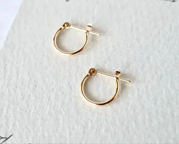 K10 10금 골드 극소 심플 후프 귀걸이