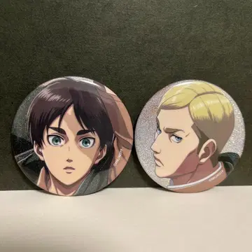 진격의 거인 가라오케 철인 글리터 캔뱃지 엘렌 엘빈 세트