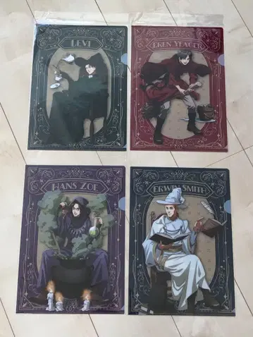 미개봉 진격의 거인 마법사 style 클리어 파일 4세트