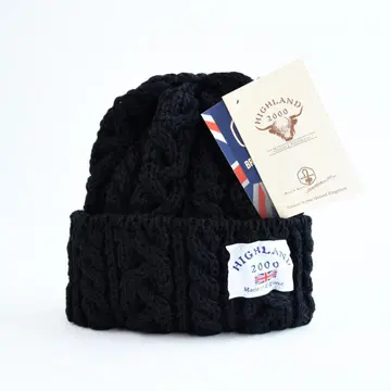 새상품 HIGHLAND 2000 영국제 남녀 공용 울 니트 모자
