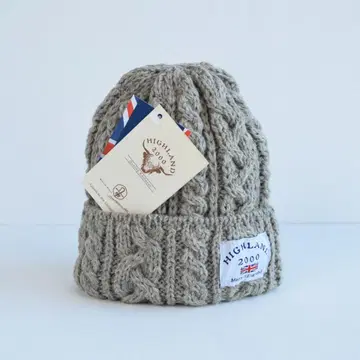 새상품 HIGHLAND 2000 영국제 남녀 공용 울 니트 모자