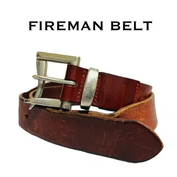 퀵릴리즈 벨트 가죽 벨트 파이어맨 버클 레드 실버