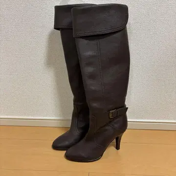 [ 새상품급 ] DIANA 다이애나 두꺼운 가죽 롱 부츠 일본제 23cm