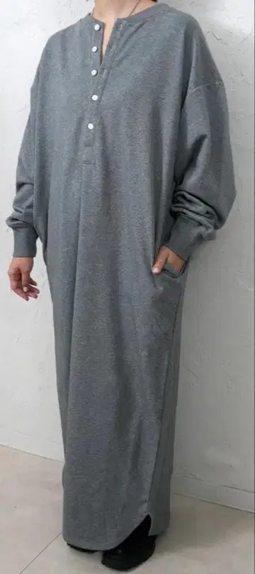 클로셰 2way 헨리넥 원피스