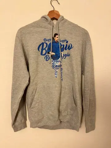 로베르토 바지오 프린트 그레이 후드티