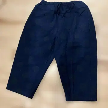 네이비 도트 무늬 캐주얼 팬츠