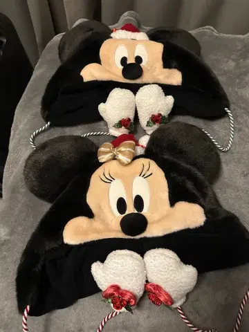 미키 미니 크리스마스 팬캡 2세트