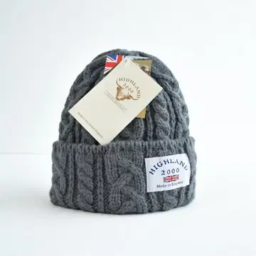 새상품 HIGHLAND 2000 남녀 공용 영국제 알파카 니트 모자