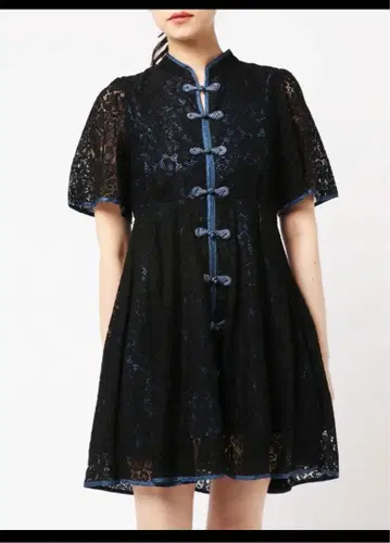 파메오 포즈 차이나 원피스 블랙