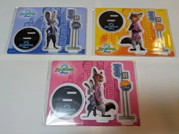 주토피아2 Happy 복권 G상 아크릴 스탠드 프롭스 3장 세트