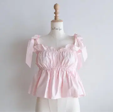 새상품 SeaRoomlynn Cotton 벌룬 Ribbon 뷔스티에