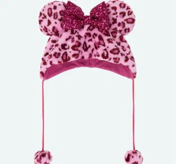 [ 새상품, 미사용 ] 미니 레오파드 무늬 핑크 팬캡 택 포함