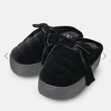 SUBU 블랙 슬립온 리본 포함