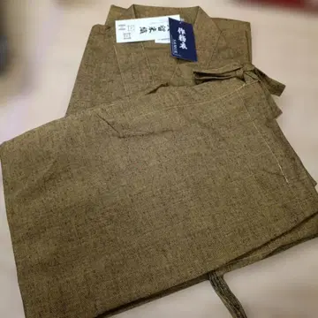 남성용 쿠루메 직조 사부이 (금색 브라운)