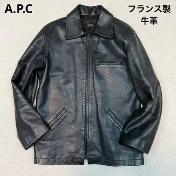 프랑스제 A.P.C 가죽 자켓 카우 가죽 블랙 vintage