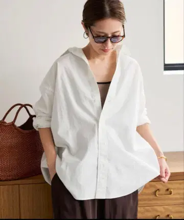 코튼 레귤러 카라 셔츠 화이트