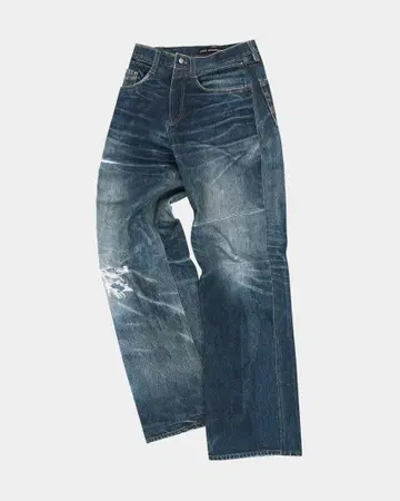 ADSB TROMPE L'OEIL PRINTED DENIM PANTS