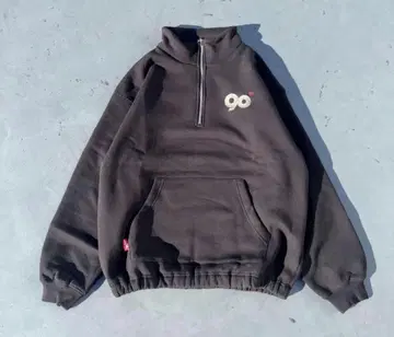 9090 하프 지퍼 맨투맨 블랙 M 사이즈