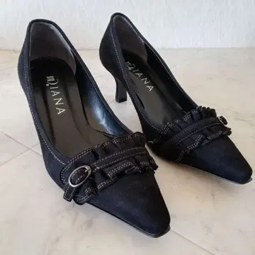 미사용!! DIANA 다이애나 천연 가죽 스웨이드 펌프스 21cm