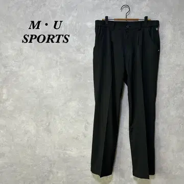 레어 LL 사이즈 MU 스포츠 골프 팬츠 센터 프레스 블랙 818