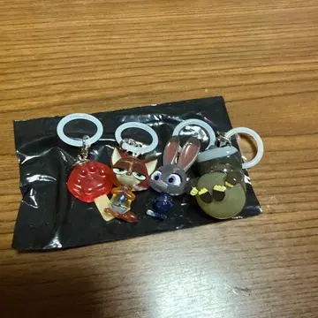 주토피아 캐릭터 키링 4개 세트