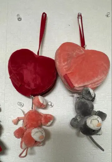 nici 고양이 캣 하트 러브 발렌타인 핑크 레드 그레이