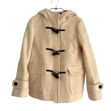 GREEN LABEL relaxing 아이보리 더플 코트 38