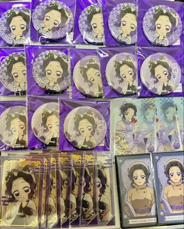 귀멸의 칼날 난자타운 시노부 캔뱃지 클리어 카드 폴라로이드풍 브로마이드