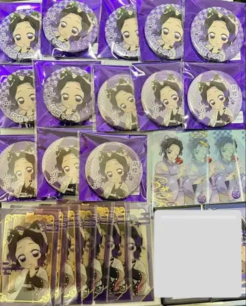 귀멸의 칼날 난자타운 시노부 캔뱃지 클리어 카드