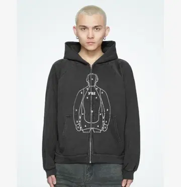 basketcase FBI 타겟 디자인 블랙 후드티