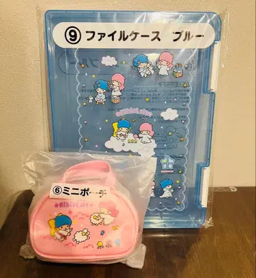 키키라라 1번 복권 파일 케이스 블루 미니 파우치 세트