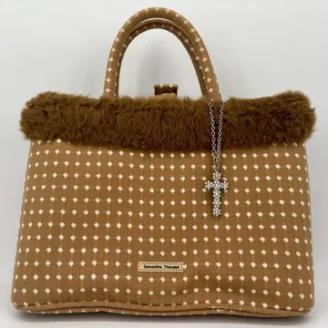 새상품급 사만다 타바사 토트백 핸드백 보아 도트 무늬