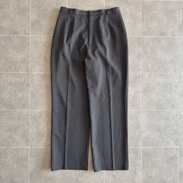 그레이 센터 프레스 슬랙스 팬츠 스트레이트 오피스