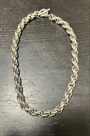[ vintage ] 트위스트 체인 목걸이 약 45cm
