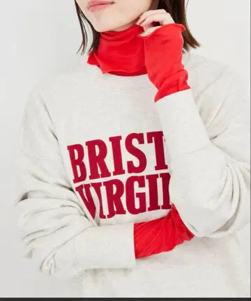 완판템 miller SLOBE 별주 SHEER RIB 터틀넥 빨간색