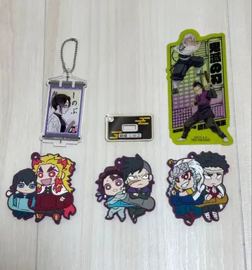 [ 익명 배송 ] 귀멸의 칼날 세트 아크릴 스탠드 키링, 책갈피, 키링