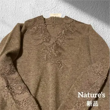 네이처스 니트 원피스 브라운 야크 L